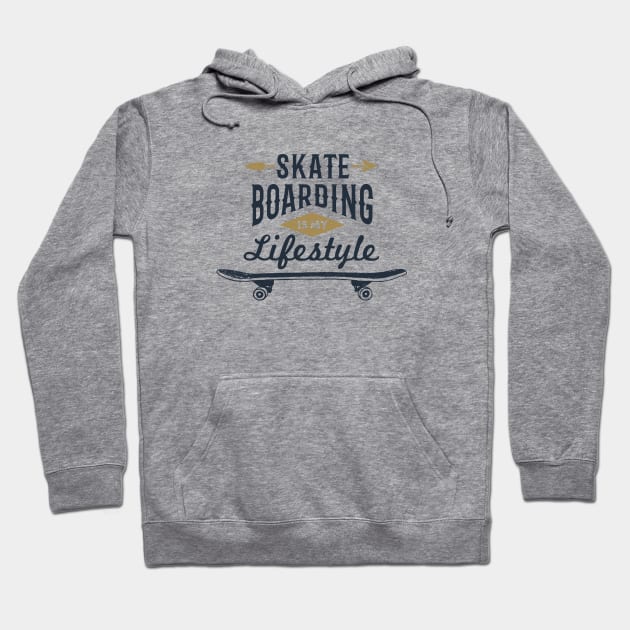 Skateboarding Is My Life. Sport, Lifestyle. Funny Motivational Quote. Humor Hoodie by SlothAstronaut